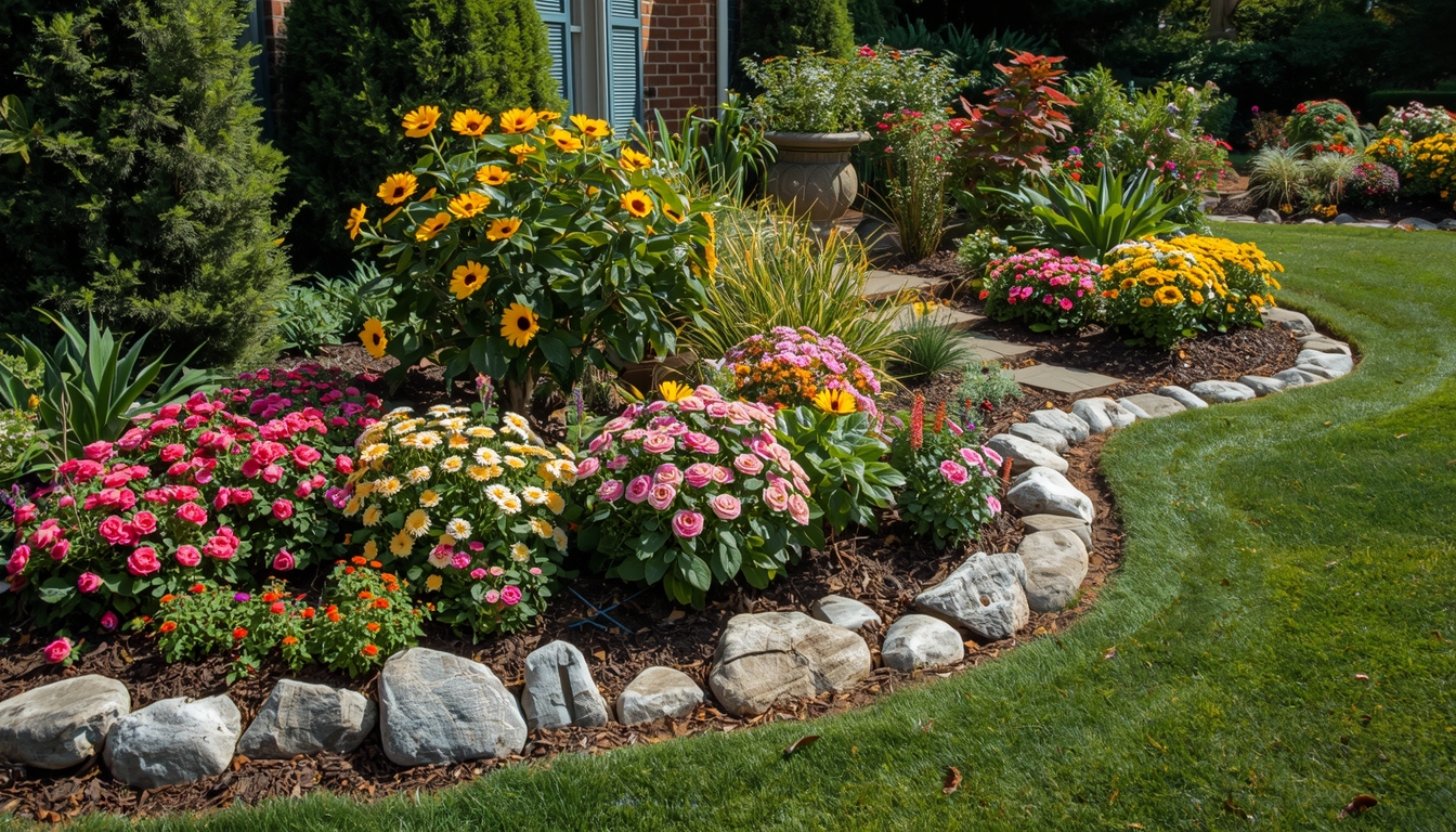 Custom flower bed design and installation